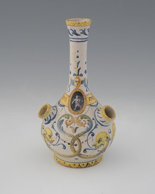 Lot 474 - Ulisse Cantagalli, an Italian faience tulip...