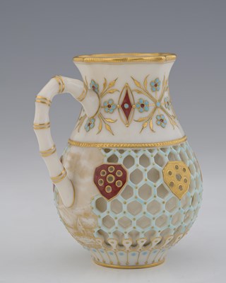 Lot 566 - A Royal Worcester Aesthetic Movement...