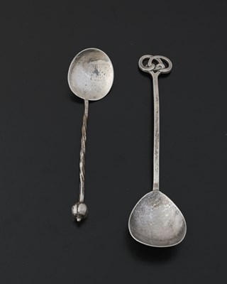 Lot 48 - A E Jones, two Arts and Crafts silver spoons,...