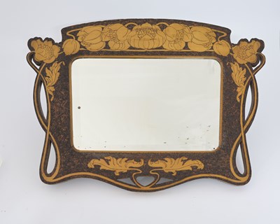 Lot 374 - An Art Nouveau wall mirror, circa 1905,...