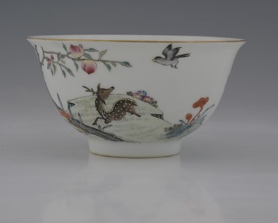 Lot 334 - A Chinese famille rose bowl, Daoguang mark,...