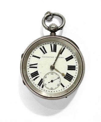 Lot 468 - A silver pocket watch, Isaac Jabez Theo...