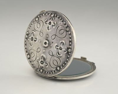 Lot 46 - A Polish Arts and Crafts silver compact, ORNO...