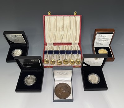 Lot 360 - Four royal commemorative silver proof coins...