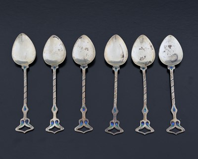Lot 61 - Archibald Knox for Liberty and Co., a set of...
