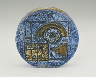 Lot 557 - Sue Kewell for Troika, a wheel vase, blue...