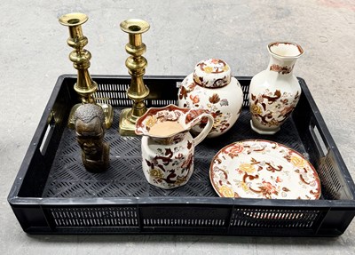 Lot 88 - Mason's 'Brown Velvet' pattern vase, jug,...