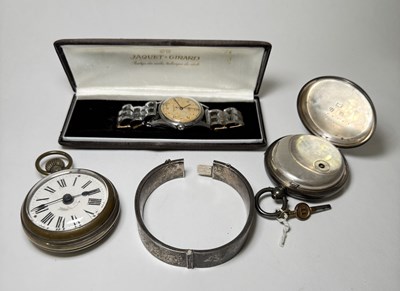 Lot 485D - An hallmarked silver pocket watch together...