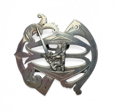 Lot 470 - A late Victorian silver belt buckle