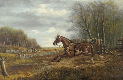 Lot 304 - J..Clark (British, exh.1858-1909), The Bolter,...