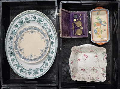 Lot 64 - Staffordshire ceramics including large meat...