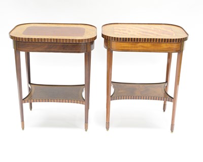 Lot 370 - A near pair of Edwardian satinwood occasional...
