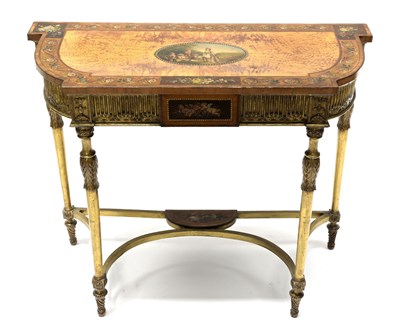 Lot 368 - A George III satinwood and parcel gilt wood...