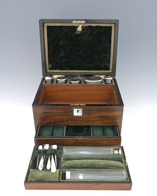 Lot 384 - A nineteenth-century fitted dressing case,...