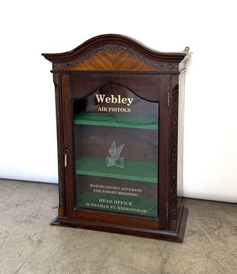 Lot 537 - An Edwardian mahogany hanging display cabinet,...