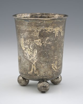 Lot 211 - An eighteenth-century silver beaker, the...
