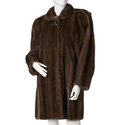 Lot 561 - A knee-length ranch mink coat.