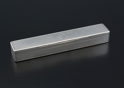 Lot 323 - A Victorian silver toothbrush box, the...