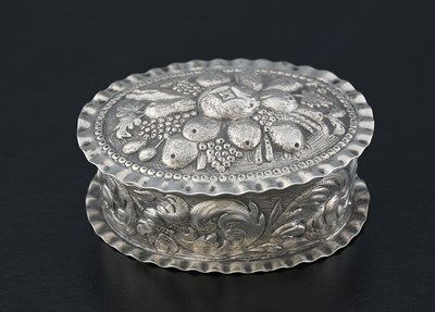 Lot 107 - An eighteenth-century German silver toilet box,...