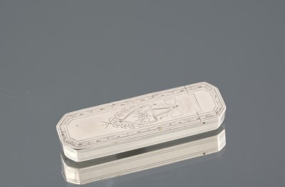 Lot 308 - A George III silver toothpick box, of...