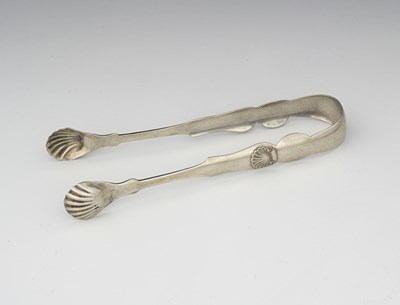 Lot 377 - A single pair of nineteenth-century silver...
