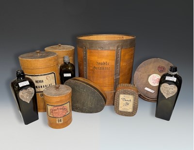 Lot 215 - Three 19th century gin bottles, two with...
