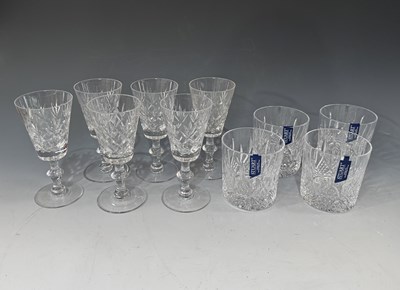 Lot 197 - A boxed set of Stuart crystal glasses and one...