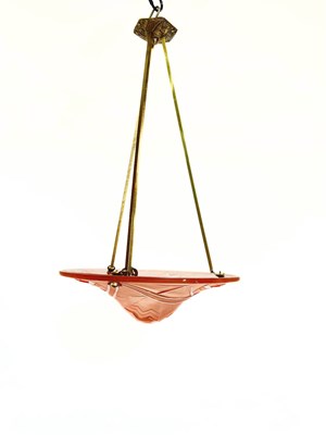 Lot 680 - A French Art Deco ceiling lamp, circa 1930,...