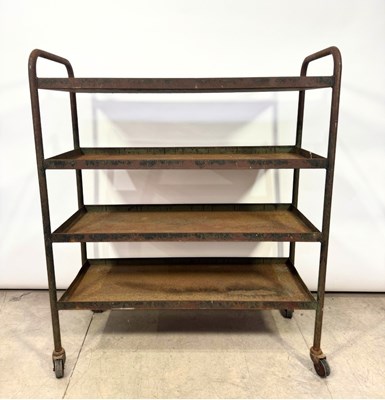 Lot 785 - A vintage metal industrial style painted metal...