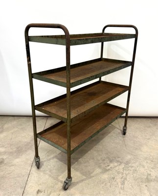 Lot 784 - A vintage metal industrial style painted metal...