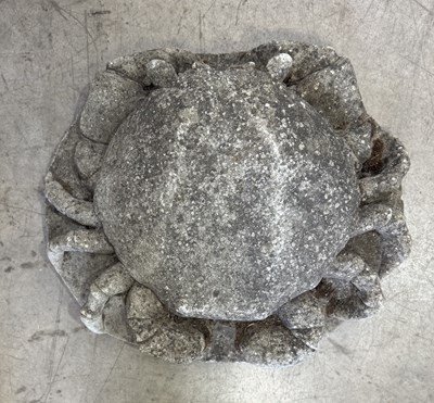 Lot 790 - A cast stone garden statue of a crab, approx...
