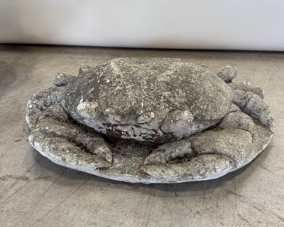 Lot 790 - A cast stone garden statue of a crab, approx...