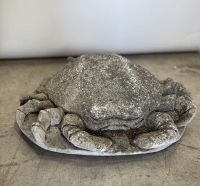 Lot 790 - A cast stone garden statue of a crab, approx...