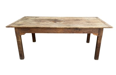 Lot 724 - Large 'boathouse' oak table, height 77cm,...