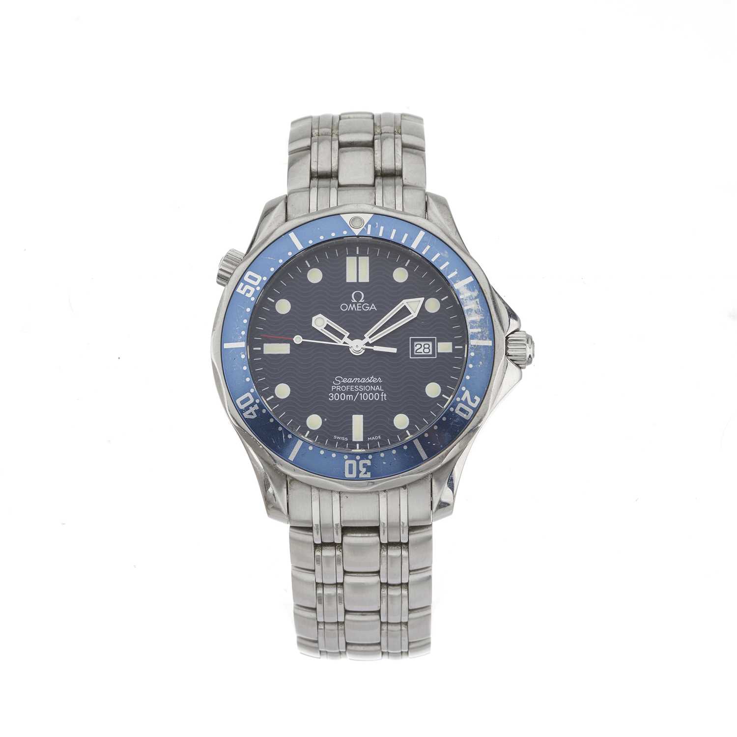 Lot 247 - Omega, a stainless steel Seamaster Diver 300M 'GoldenEye' bracelet watch