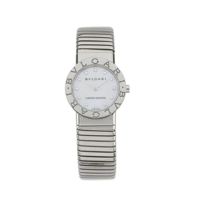 Lot 223 - Bulgari, a stainless steel limited edition Bulgari Tubogas bracelet watch