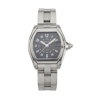 Lot 232 - Cartier, a stainless steel Roadster bracelet watch