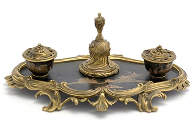 Lot 179 - A 19th century Chinoiserie gilt metal and...