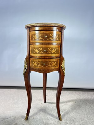 Lot 770 - A small drum shaped commode or side table,...