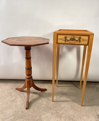 Lot 752 - A small octagonal top tripod side table, 19th...