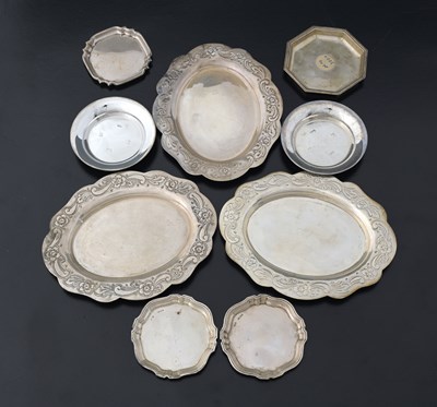 Lot 97 - A collection of nine Elizabeth II silver...