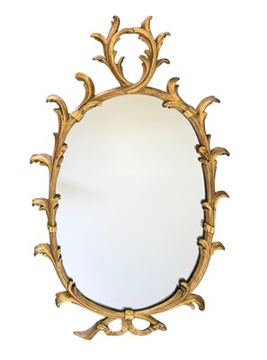 Lot 704 - A George III style gilt mirror or pier glass,...