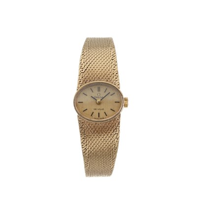 Lot 246 - Omega, a 9ct gold De Ville bracelet watch
