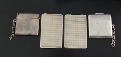 Lot 419 - Four twentieth-century hallmarked silver cases,...