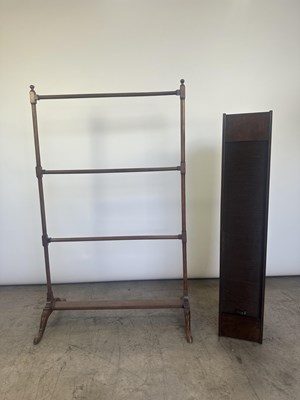 Lot 754 - A mahogany wall mounted shelf cupboard with...