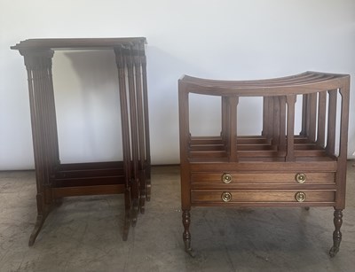 Lot 749 - A mahogany four-compartment Canterbury with...