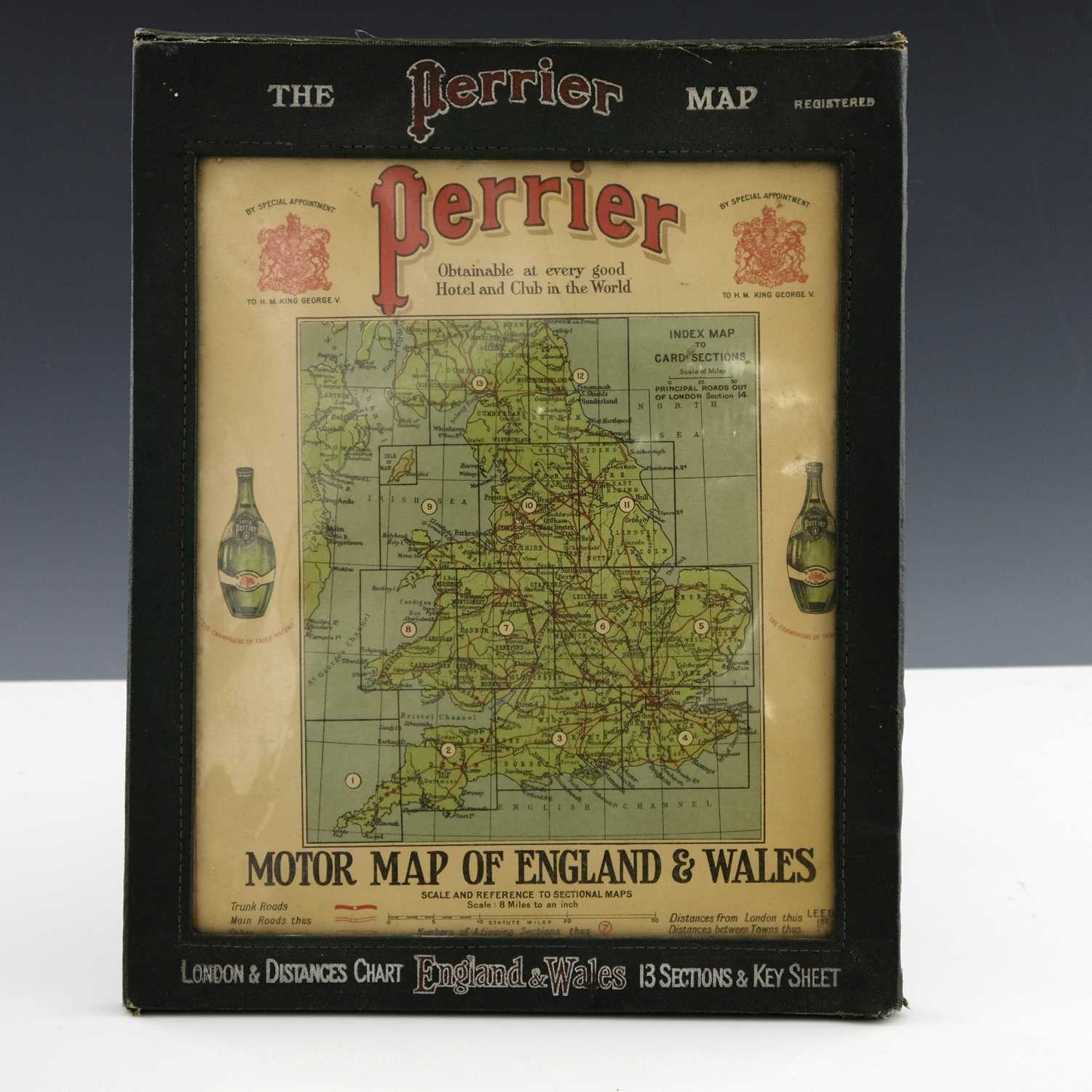 Lot 395 - A George V advertising Perrier Motor Map of...