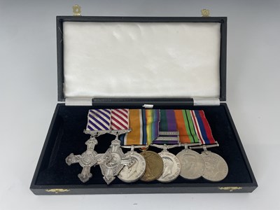 Lot 203 - A Great War and WWII DFC and AFC military...
