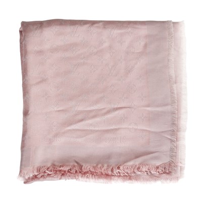 Lot 483 - Louis Vuitton, a pink monogram shawl.