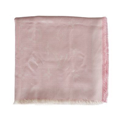 Lot 486 - Louis Vuitton, a pink monogram shawl.